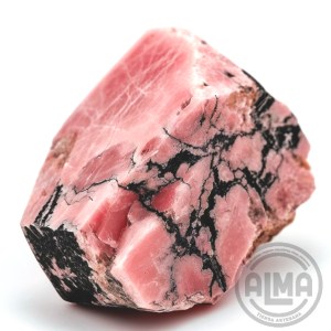 Rodonita en bruto con logo